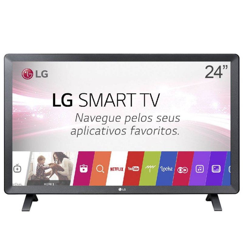 Smart Tv Monitor Lg Led 23,6" 2 Hdmi 1 Usb Wi-fi 24tl520s-ps