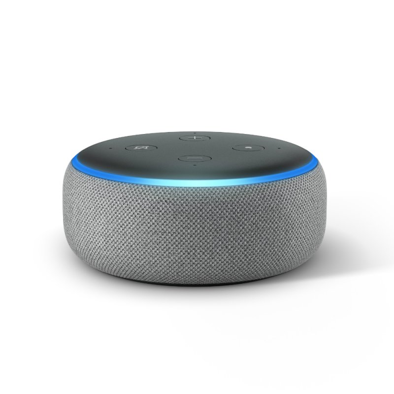 Echo Dot Amazon Smart Speaker Cinza Alexa 3a Geração Em Português