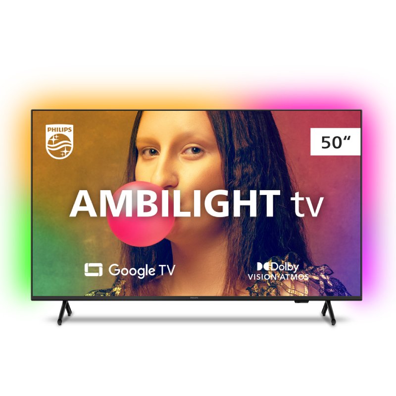 Smart Tv Philips 50" Ambilight Led 4k Uhd Google Tv 50pug7908/78