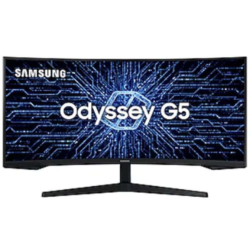 Monitor Gamer Curvo Samsung Odyssey 34" Ultra Wqhd Série G5 Hdmi, Display Port, Freesync Premium, Lc34g55twwlxzd 165hz 1ms