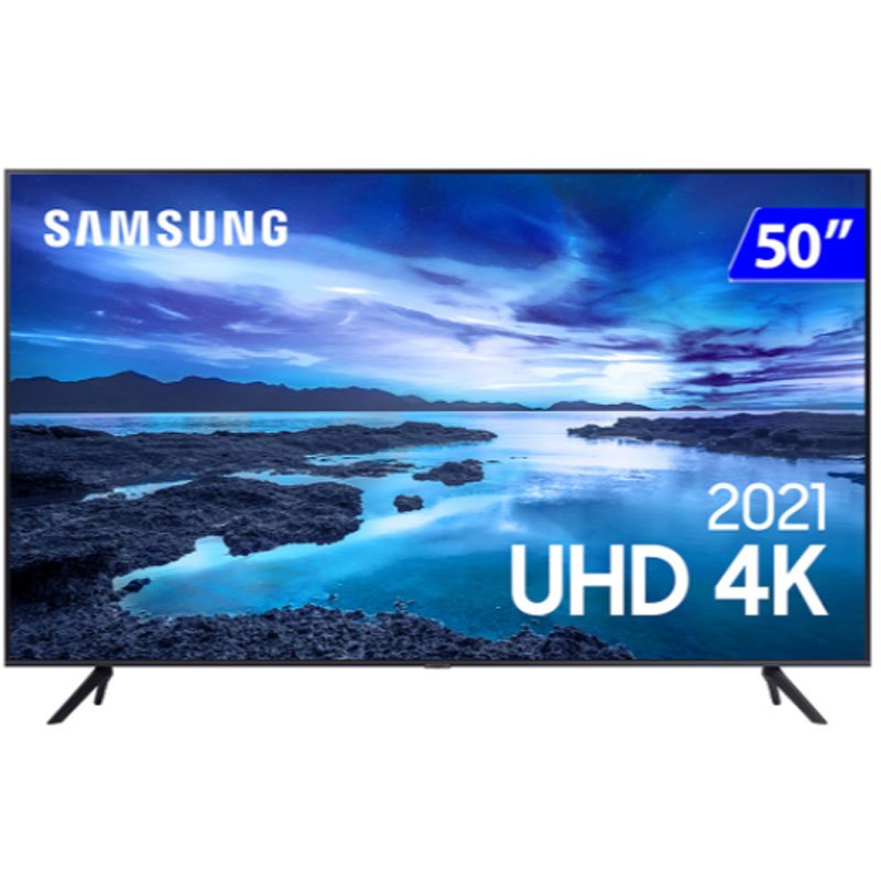 Smart Tv 50" Uhd 4k Samsung Un50au7700gxzd Preto