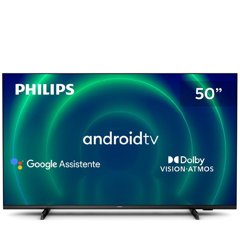 Smart Tv Philips 50" 4k Uhd Led 50pug7406/78 Dolby Vision E Dolby Atm