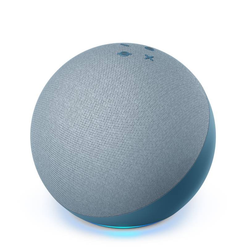 Echo Amazon Smart Speaker Alexa 4ª Geração Com Som Premium Hub Em Português Azul