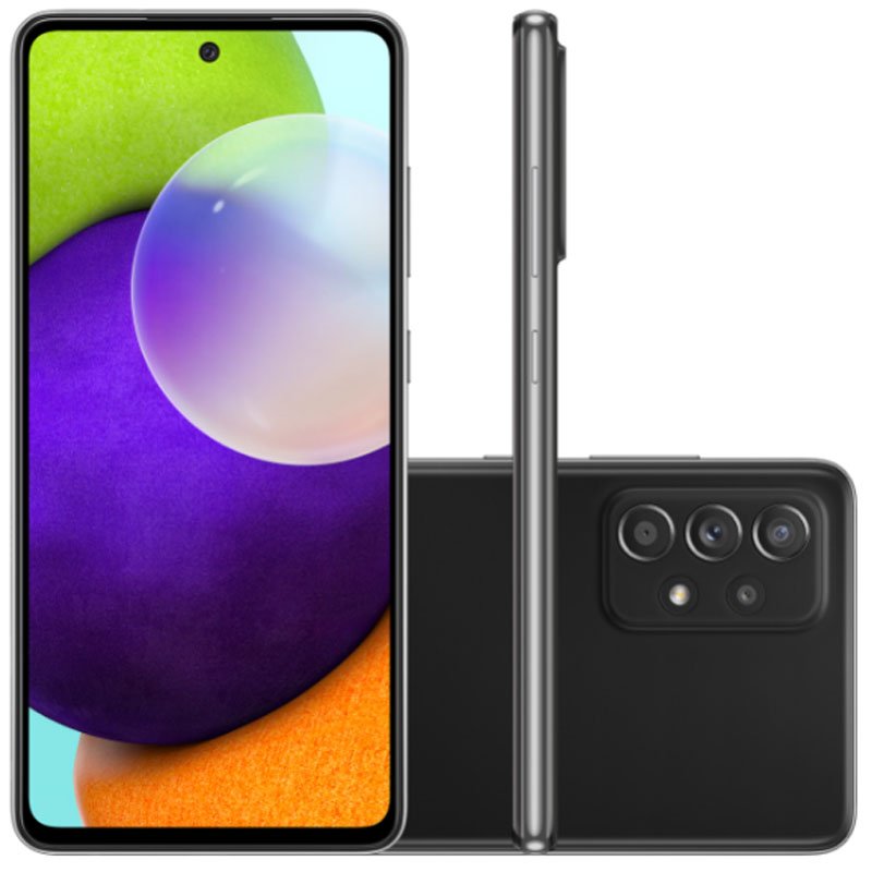 Smartphone Samsung Galaxy A52 Preto 128 Gb 6.5" 6 Gb Ram Câm. Quádrupla 64 Mp Selfie 32 Mp