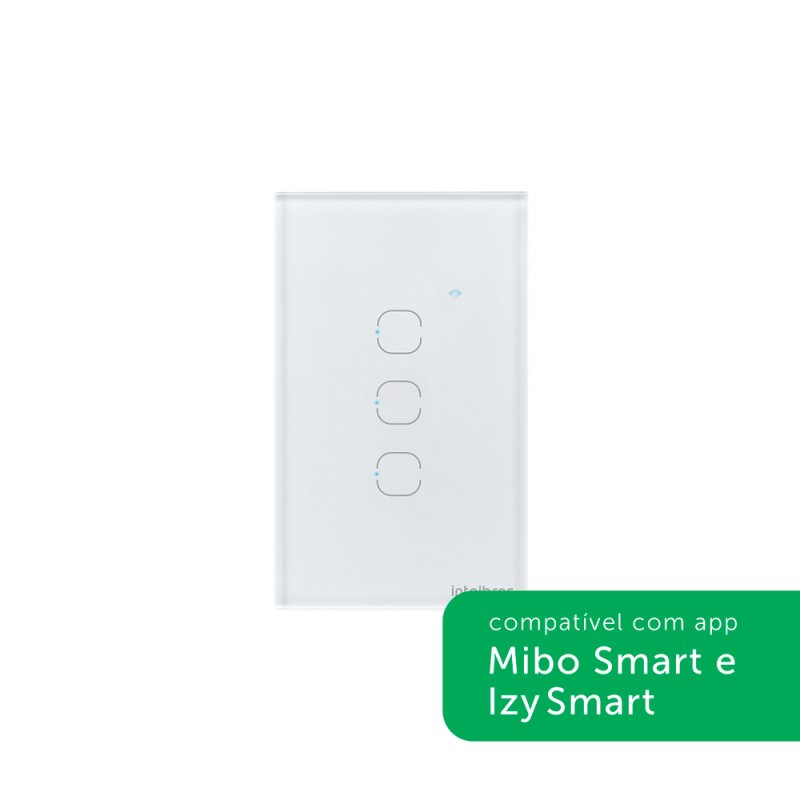 Interruptor Smart Intelbras Ews 1003 Touch Wi-fi Com 3 Teclas Branco 4850017