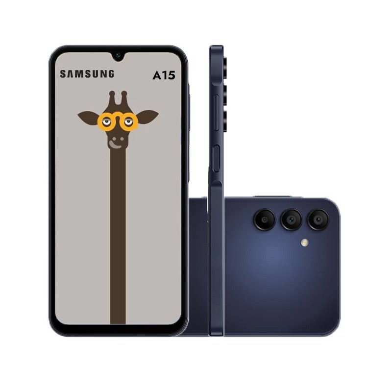 Smartphone Samsung Galaxy A15 4g 128gb 6.5" Azul Escuro Câmera Tripla Traseira De 50mp Sm-a155mzkdzto