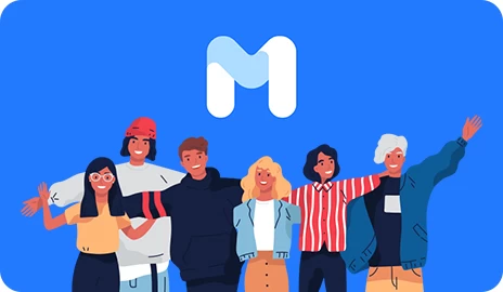 Um grupo de amigos com os braços ao redor uns dos outros está animado e, abaixo, aparece o logotipo do Samsung Members.