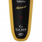 Barbeador Gama Italy 3 Lâminas GSH886 Sport USB Preto e Amarelo