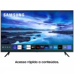 Smart TV Samsung 60 UHD 4K 60AU7700 Processador Crystal 4K Tela sem limites Visual Livre de Cabos Alexa built in Controle Único