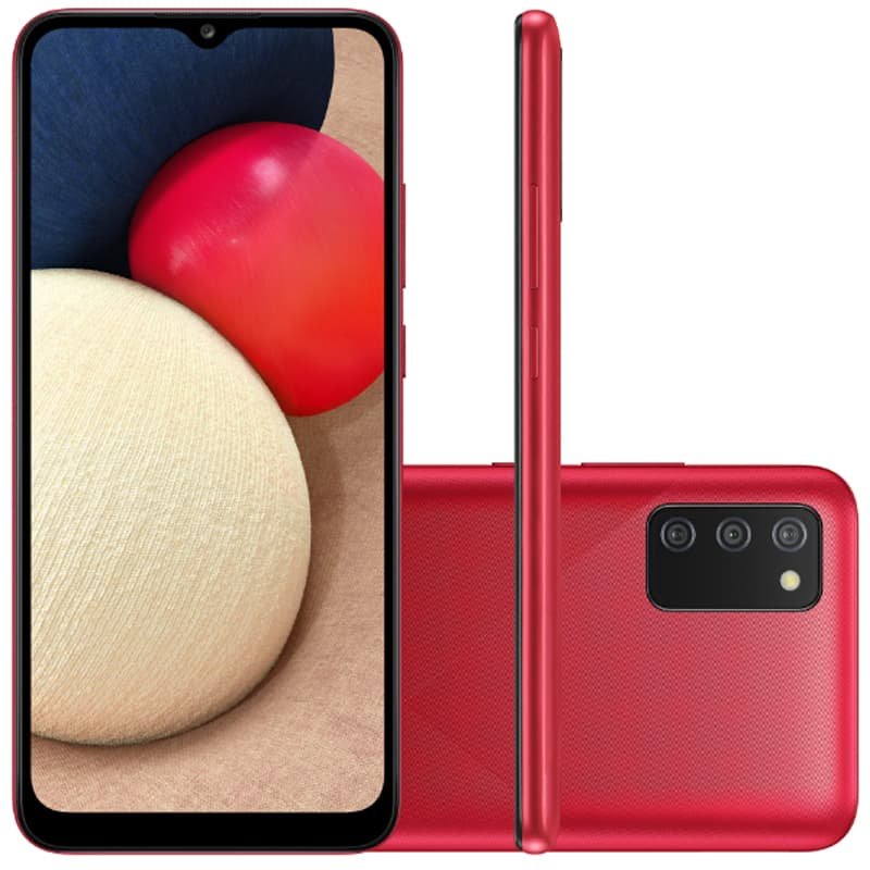 Smartphone Samsung Galaxy A02s Vermelho 32 GB 6.5 3 GB RAM Câm. Tripla 13 MP Selfie 5 MP