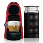 Máquina de Café Nespresso Essenza Mini Vermelha com Aeroccino 3 127V