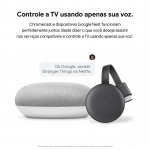 Chromecast 3 Google para TVs com Porta HDMI Conexão Wifi 1080p Full HD