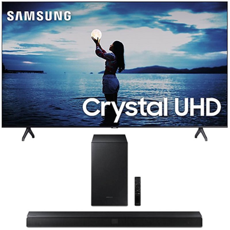 Combo Smart TV Samsung 65 TU7020 Crystal UHD 4K 2020 Cinza Titan E Soundbar Samsung Bluetooth