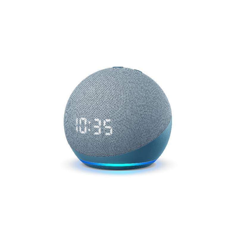 Echo Dot 4ª Geração Smart Speaker com Relógio e Alexa - Cor Azul