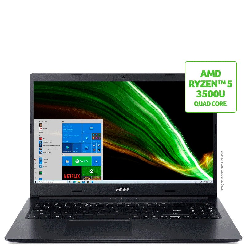 Notebook Acer Aspire 3 A315-23-R6M7 AMD Ryzen 5-3500U 256 GB 15.6 HD TN 8 GB RAM Windows 10 Home