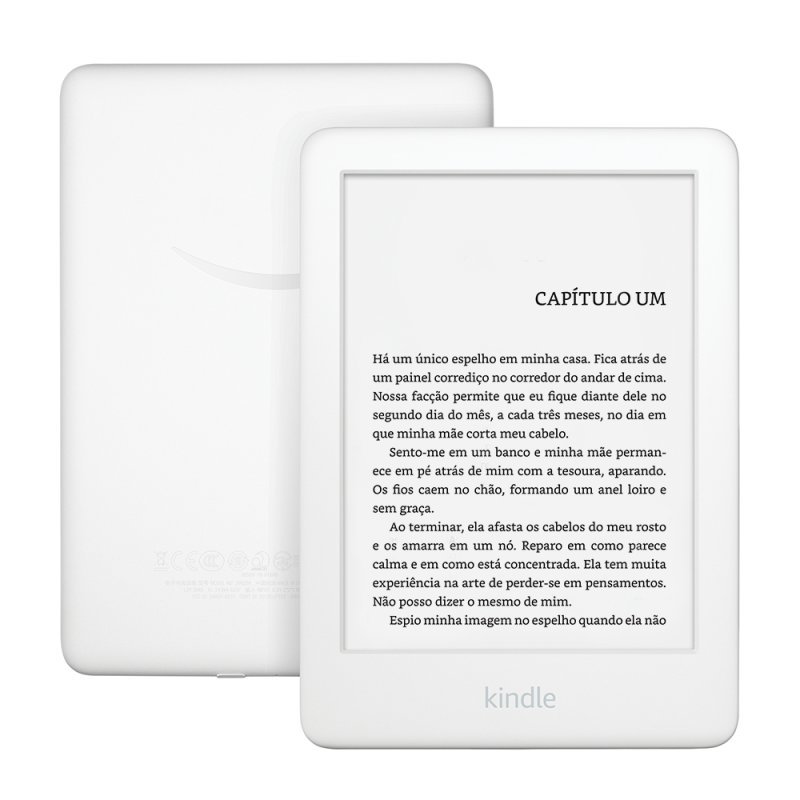 E-reader Amazon Kindle 10ªGeração Branco Tela de 6 Wi-Fi 8GB de Memória Iluminação Embutida