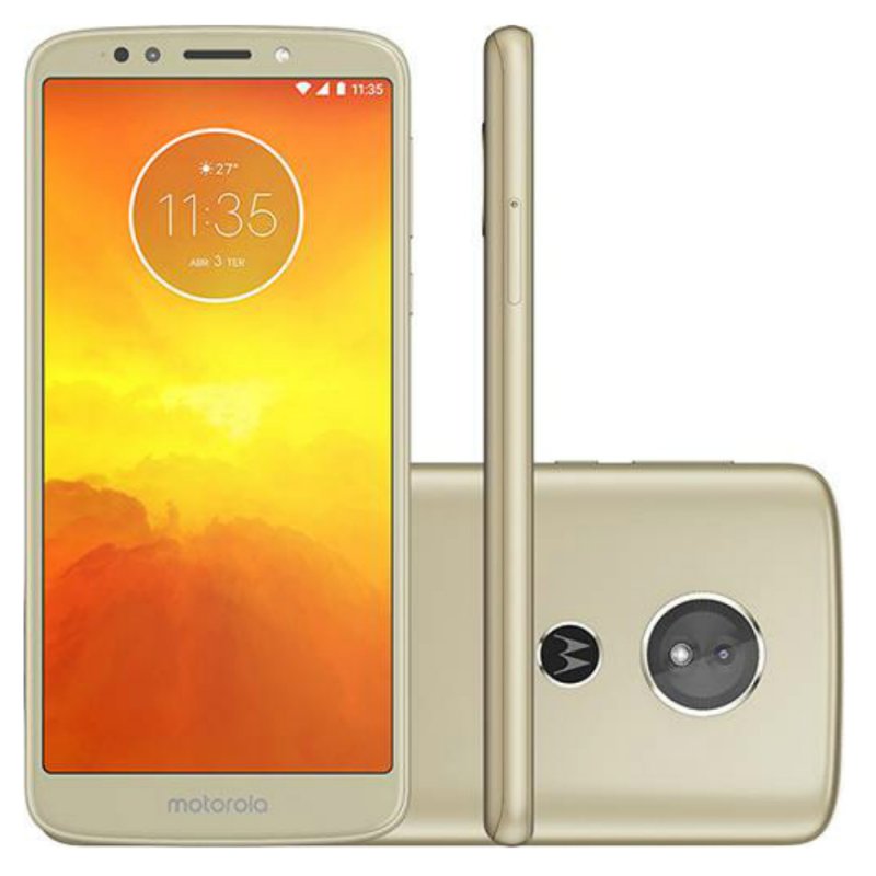 Celular Smartphone Motorola Moto E5 Xt1944 32gb Dourado - Dual Chip