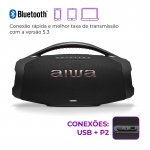 Caixa de Som Aiwa Boombox AWS-BBS-01B Bluetooth 200W Bivolt Preta