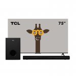 Combo Smart TV TCL 75 LED 4K UHD Google TV 75P635 + Soundbar TCL S522W 210W 2.1 Canais Subwoofer