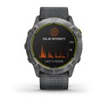 Relógio Garmin Enduro Com Monitor Cardíaco de Pulso e GPS Prata Pulseira Cinza Loop