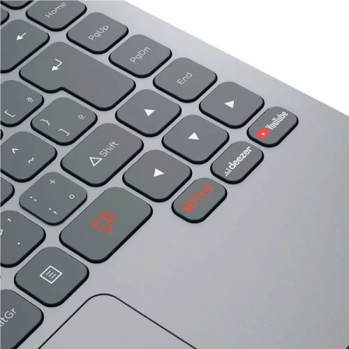 Um teclado preto com o número 1 nele