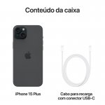 Smartphone Apple iPhone 15 Plus 128GB 5G Tela 6.7 Preto