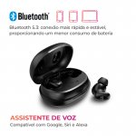 Fone de Ouvido Bluetooth Aiwa Earbud Preto AWS-EB-03-B