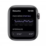 Apple Watch Nike SE 1,5 Preto GPS e Celular MKR53BE/A