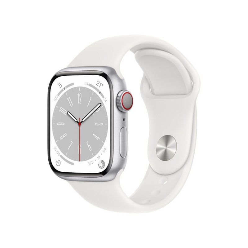 Apple Watch Series 8 1,6 Branco GPS e Cellular MNJ53BZ/A