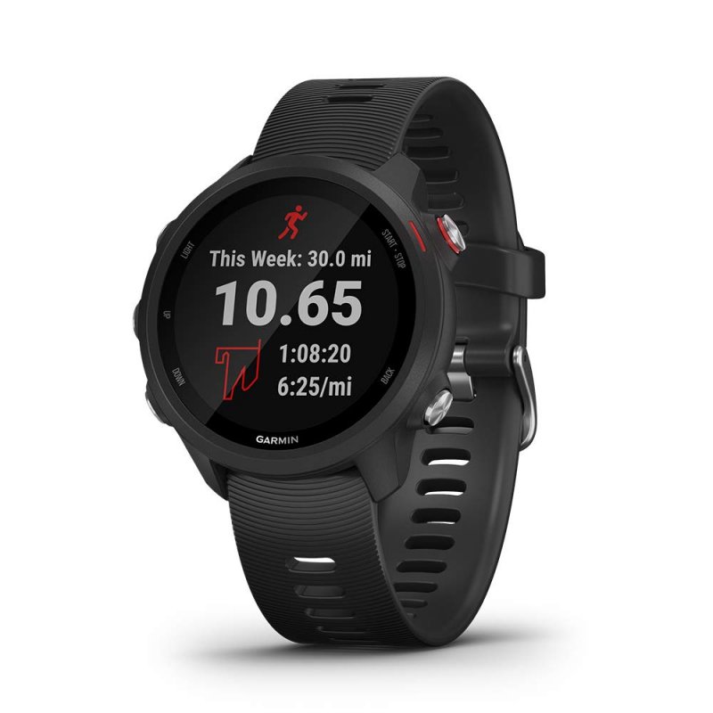 Relógio Esportivo Garmin Forerunner 245 Music Preto e Vermelho com GPS e Monitor Cardíaco