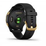 Relógio Multiesportivo Garmin Venu Preto e Dourado Com Monitor Cardíaco e GPS