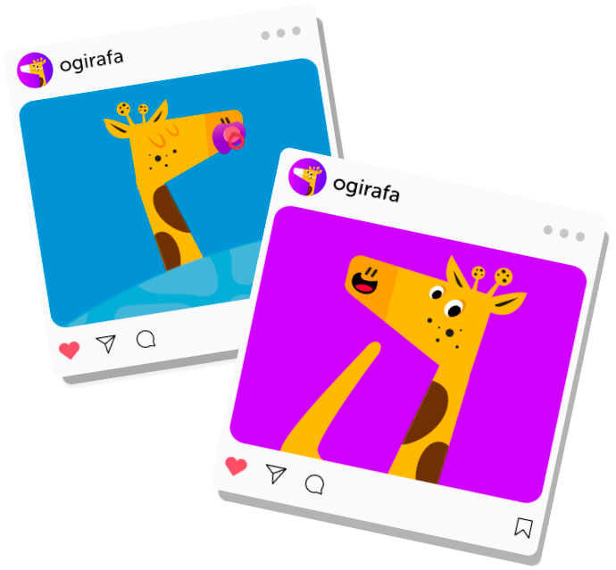 Girafa no Instagram