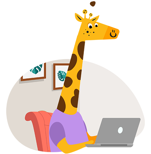Girafa no notebook